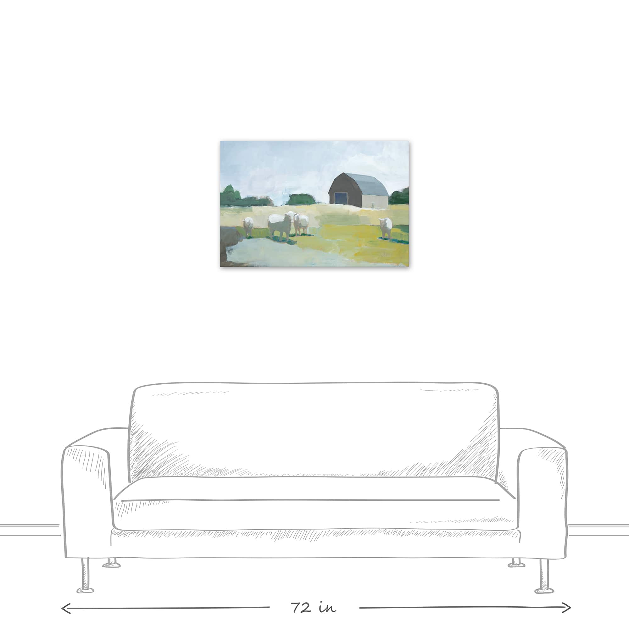Barn Cows 20" x 30" Canvas Wall Art